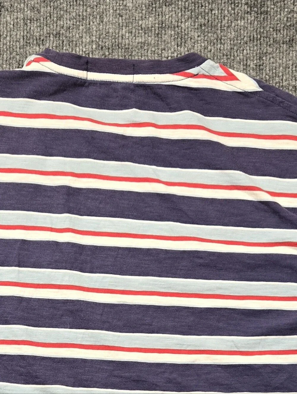 Polo by‎ Ralph Lauren Classic Fit Striped Pocket T-Shirt Anchor Logo Navy M